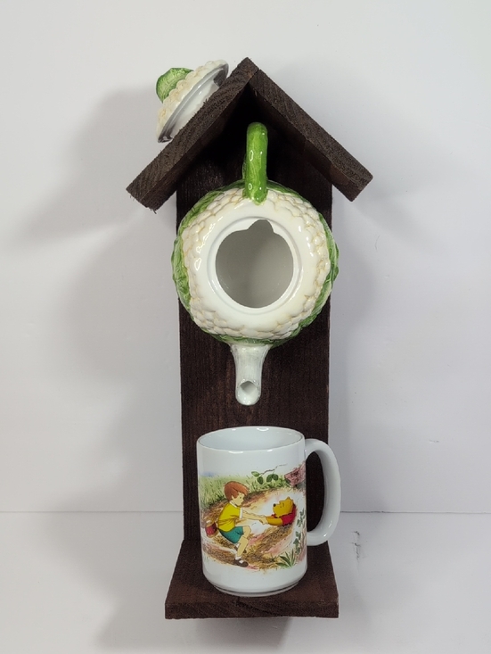 Other - Rustic Wooden Handmade Bird Feeder "Down The Rabbits Hole"